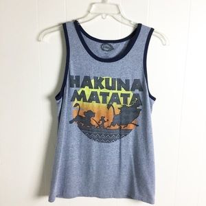 Disney Lion King Hakuna Matata Mens Blue Tank